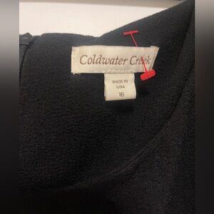 Coldwater Creek Black Textured Crewneck Top